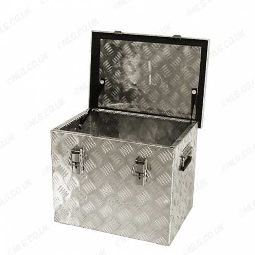 ALUMINIUM CHEQUER PLATE TOOL BOX / STORAGE BOX 520MM - SMALL