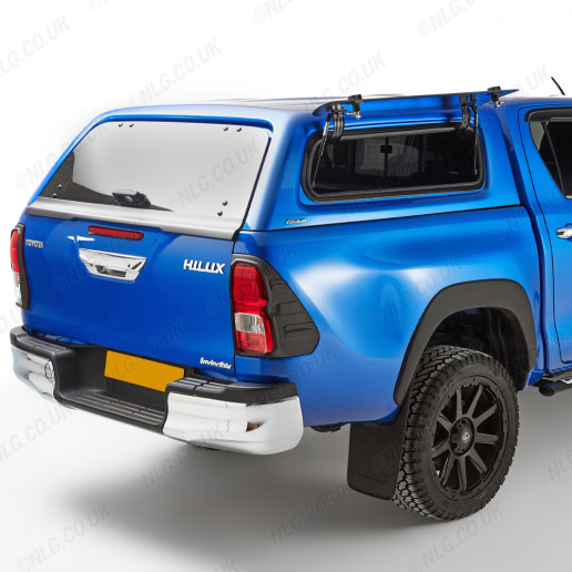 Aeroklas Leisure canopy with lift up side windows for Toyota Hilux double cab