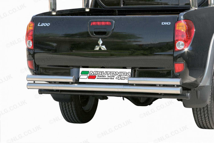Mitsubishi L200 5 Stainless Steel Double Straight Rear Bar Non Tow (Mach)