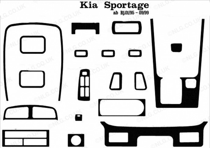 Kia Sportage 1993-1998 Carbon Style Dashboard Trim