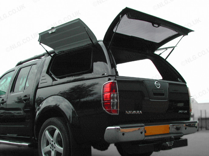 NISSAN NAVARA D40 ALPHA COMMERCIAL GULLWING HARD TOP IN PAINTABLE GLOSS WHITE FINISH