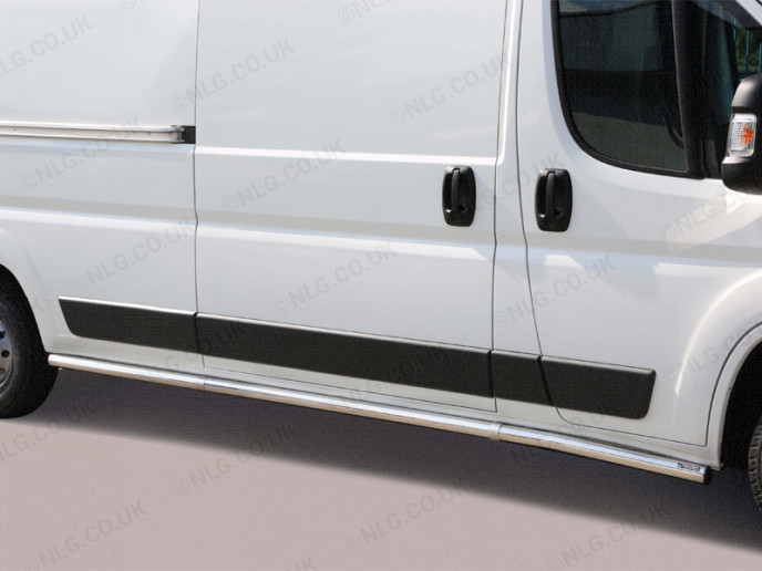Fiat Ducato 14 Onwards LWB Stainless Steel 63mm Side Bars