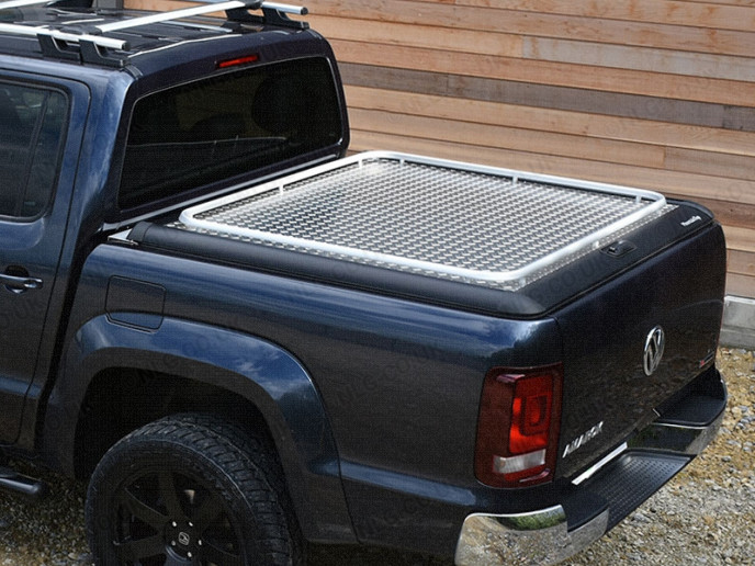 VW Amarok 2011-2020 Mountain Top Chequer Lift-Up Tonneau Cover with Load Rail