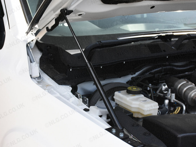Close-up view of the VW Amarok 2011-2020 Bonnet Gas Strut Kit