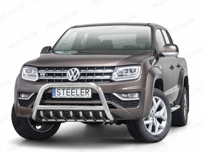 VW Amarok 2017-2020 Stainless Steel A-Bar with Cross Bar and Axle Bars