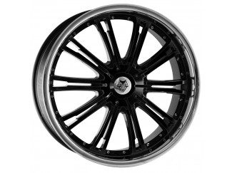 20 Inch Nissan Navara D40 And Pathfinder Wolf VE Black with Stainless Lip Wheel 6x114 Fitment