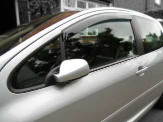Peugeot 307 2002-2008 3dr Set of 2 Stick-On Tinted Wind Deflectors