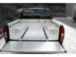 Nissan Navara D40 2005-2015 with C-Channels Samson Chequer Plate Bed Liner
