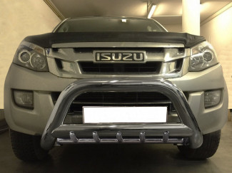 Isuzu D-Max 2012-2020 90mm Stainless Steel Bull Bar with Axle Bars