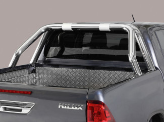 Toyota Hilux 2021 On Double Cab Single Hoop Sports Bar - Polished