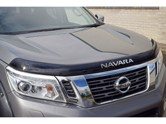 Nissan Navara NP300 2016-2021 Dark Smoke Bonnet Protector with Navara Logo