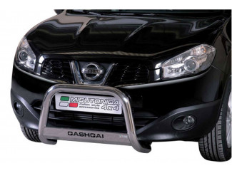 Nissan Qashqai 2010-2013 Stainless Steel A-Frame Bull Bar with Logo