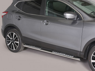 Nissan Qashqai 2017 On Stainless Steel Oval Side Bar with Steps
