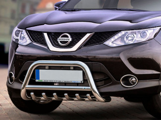 Nissan Qashqai 2014-2016 60mm Stainless Steel A-Bar with Axle Bars