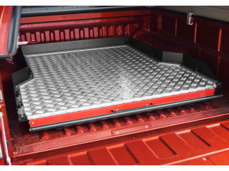 Mitsubishi L200 Series 6 2019 On Bed Slide - Heavy Duty Wide Version Chequer Plate Finish Deck Slide