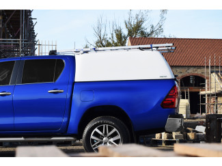 Toyota Hilux 2016 Onwards Pro//Top Canopy Tradesman Blank Sided In 040 White With Solid Rear Door