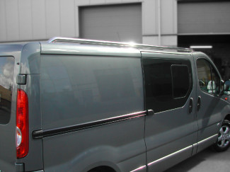 Renault Trafic SWB Stainless Steel Roof Styling Rails