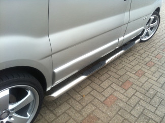 Nissan Primastar Swb Stainless Steel  Side Rails With Step