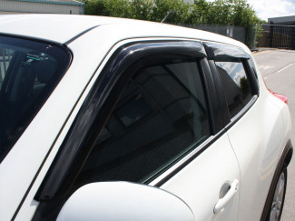 Nissan Juke 2010-2019 Set of 4 Stick-On Tinted Wind Deflectors