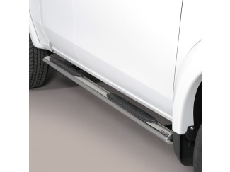 Fiat Fullback Stainless Steel Side Bars with Black Treads