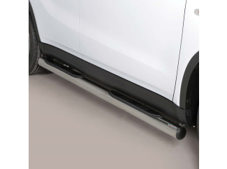 Suzuki Vitara 2015-2019 Stainless Steel Oval Side Bars with Black Treads
