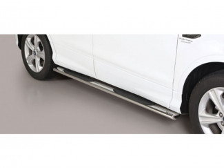 Ford Kuga 2016- Stainless Steel Side Bars with Black Rubber Treads