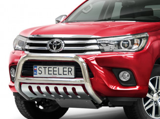 Toyota Hilux 2016 Front A-Bar With Axle Plate In Stainless Steel