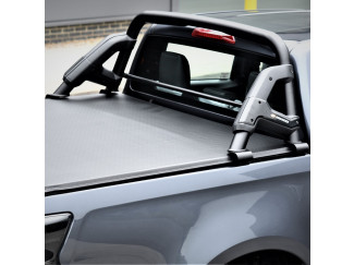 Isuzu D-Max 2021 On 76mm Black Powder Coated Sports Roll Bar with ABS Side Accents