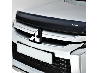 Mitsubishi L200 Series 6 2019-2021 Dark Smoke Bonnet Protector with L200 Logo