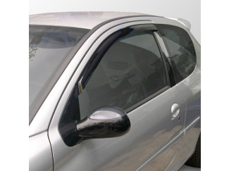 Peugeot 206 1998-2012 3dr Set of 2 Stick-On Tinted Wind Deflectors