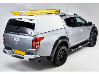 Pro//Top Tradesman Canopy With Glass Rear Door In U25 Silver For The Mitsubishi L200 Double Cab 2015-2019