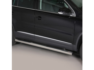VW Tiguan 2012-2016 Stainless Steel Side Bars with Black Treads