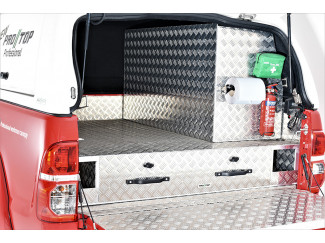 HILUX 6 04-15 D/C CHEQUER PLATE DRAWER SYSTEM – TWIN DRAWERS