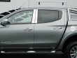 Double cab Mitsubishi L200 fitted with stainles steel door pillar trims