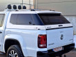 Close-up view of the VW Amarok 2011-2020 Alpha Type-E Hardtop Canopy in Primer Finish