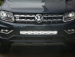 Close up front view of the Volkswagen Amarok light bar mounted into the grille