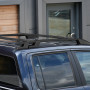 Close-up view of the VW Amarok 2011-2020 X-Treme Black Alloy Roof Rails