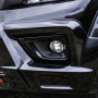 Close-up view of the DRLs on the Predator Bumper Mask