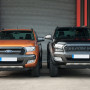 Ford Rangers showing difference with lift kit
