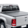 Close-up view of the VW Amarok 2011-2020 Tonneau Cover with Hidden Press Snap