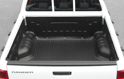Ford Ranger with under rail bed liner